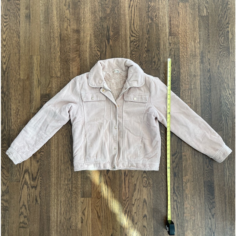Light pink faux fur lined winter jacket size medium